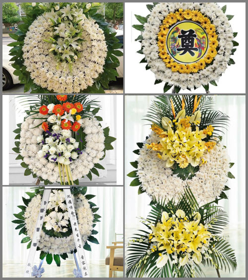 浙江省温州瑞安市飞云街道孙桥村花圈速递